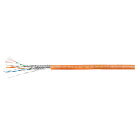 Кабель STP 4 пары, Кат.7, внутр., 7х0,16мм, LSZH, оранж., 305м, Cabeus SSTP-4P-Cat.7-PATCH-IN-LSZH