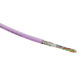 Кабель SF/UTP 4 пары, Кат.5e, внутр., 0,51мм, PVC, розовый, 305м, HL SFUTP4-C5E-S24-IN-PVC-PK-305