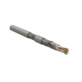Кабель SF/UTP 4 пары, Кат.5е, внутр., 0,48мм, PU, серый, 500м, Hyperline ISFUTP4-C5E-P26/7-PU-GY