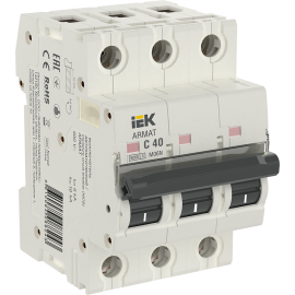 Выключатель автоматический ARMAT M06N 3P C 40А, IEK AR-M06N-3-C040