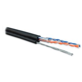 Кабель UTP 2 пары, Кат.5, внеш., 0,51мм, PE, чёрный, 88м, Hyperline UUTP2-C5-S24-SW-OUT-PE-BK-88
