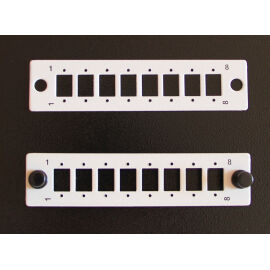 Панель лицевая для установки 8SC (DLC), серая, Hyperline FO-FP-W140H42-8SC/DLC-GY
