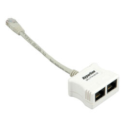 Разветвитель RJ-45 4Prр.USOC - 2x2Pr.USOC, Hyperline SPL-YT4-U2-U2
