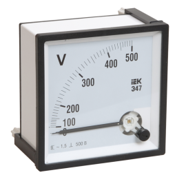 Вольтметр Э47 500В кл. точн. 1,5 72х72мм, IEK IPV10-6-0500-E