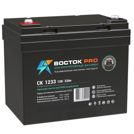 Батарея аккумуляторная CK-1233, (12В, 33Ач), Восток PRO 4614050020008