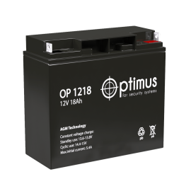Батарея аккумуляторная OP 1218, (12В, 18Ач), Optimus