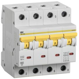 KARAT Автоматический выключатель ВА47-60M 4P D 32А 6кА IEK