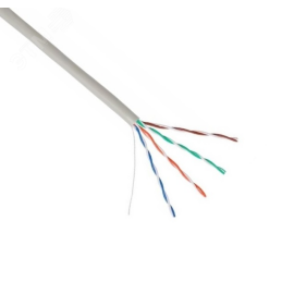 Кабель FTP 4 пары, Кат.5e, внутр., 0,48мм, LSZH, серый, уп.305м, TaigaKabel