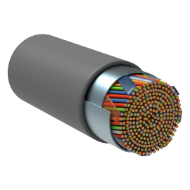 Кабель FTP 10 пар, Кат.5e, внутр., 0,48мм, PVC, серый, 500м, ITK LC1-C5E10-311