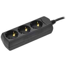 Удлинитель У03 3 места с заземлением 5м 3х1мм2 10А/250В черный GENERICA