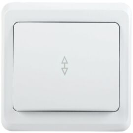 VEGA Выключатель 1-клавишный проходной 10А ВСп10-1-0-ВБ белый GENERICA