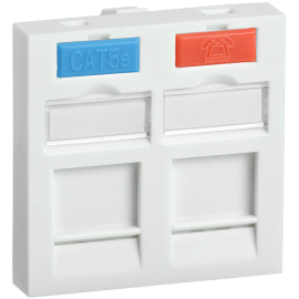 Вставка 45х45мм для 2 мод. Keystone Jack с маркером, ITK CS6-22M (аналог SPL 500020)