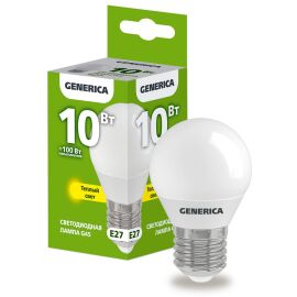 Лампа светодиодная G45 шар 10Вт 230В 3000К E27 GENERICA