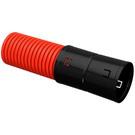 ELASTA Труба гофрированная двустенная жесткая ПНД d=110мм красная (5,7м) IEK