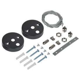 Комплект для подвесного монтажа для светильника светодиодного линейного черный IEK