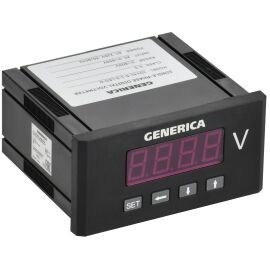 Вольтметр цифровой щитовой однофазный 48х96мм LED GENERICA