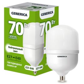 Лампа светодиодная HP 70Вт 230В 4000К E27-E40 GENERICA