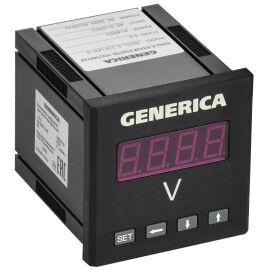 Вольтметр цифровой щитовой однофазный 72х72мм LED GENERICA