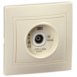 KVARTA Розетка TV проходная РТВ11-ККм кремовый GENERICA