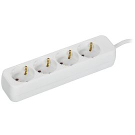 UMA Удлинитель У04 4 места 2P+PE 3м 3х1мм2 10А белый IEK