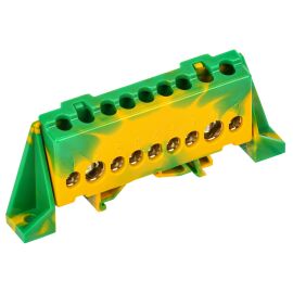 TEKFOR Шина PE "земля" в комбинированном DIN-изоляторе "Стойка" 8х12-9-ЖЗ IEK