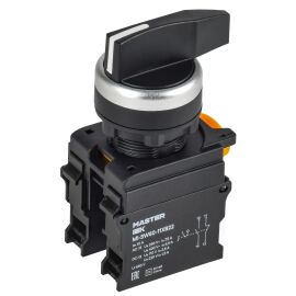 Переключатель длинная ручка на 2 положения возвратный 1NO+1NC MASTER IEK