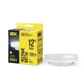 Лампа светодиодная T75 таблетка 12Вт 230В 6500К GX53 IEK