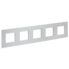 SKANDY Рамка 5-местная SK-F35S металл серебряный IEK