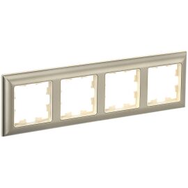 BRITE Рамка 4-местная РУ-4-Бр бежевый/шампань IEK