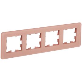 BRITE Рамка 4-местная РУ-4-2-Бр стекло дымчатый RE IEK