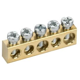 TEKFOR Шина нулевая сечение 6х9 5 отверстий IEK