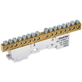 TEKFOR Шина L "фаза" неизолированная на универсальном держателе 6х9-16-Ср IEK