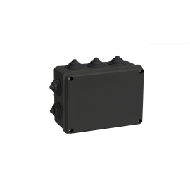 Коробка расп. для о/п КМ41241, 150х110х70мм, IP44, 10 гермовв. черная, IEK UKO11-150-110-070-K02-44