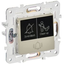 SKANDY Кнопка звонка с индикацией для отелей 10А SK-V17B бежевый IEK