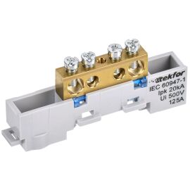 TEKFOR Шина N "ноль" неизолированная на универсальном держателе 8х12-4-С IEK