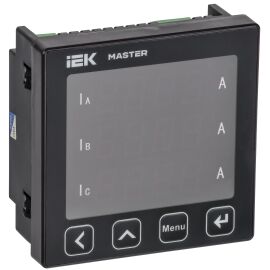Амперметр цифровой щитовой трехфазный RS-485 96х96 LED MASTER IEK