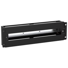 ITK Панель электрораспределительная с вырезом 19" 3U с DIN-рейкой черная