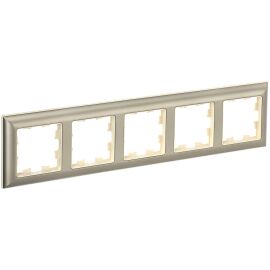 BRITE Рамка 5-местная РУ-5-Бр бежевый/шампань IEK