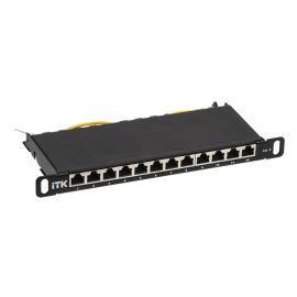 Патч-панель 0,5U, 10", 12хRJ45, STP, кат.6, Dual IDC, ITK PP12-D05UC06S-D05-10