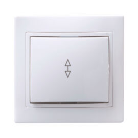 Выключатель 1-клавишный проходной, 10А, ВСп10-1-0-КБ, белый, IEK EVK12-K01-10-DM