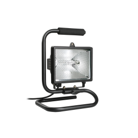 Прожектор ИО500П(переноска) галоген.черный, IP54, IEK LPI03-1-0500-K02