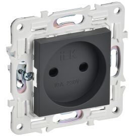 SKANDY Розетка без заземления с защитными шторками 10А SK-R01T титан IEK