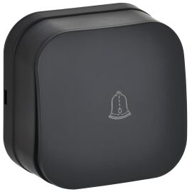 GLORY Выключатель 1-клавишный для открытой установки самовозвратный 10А ВСс20-1-0-ХЧм черный матовый