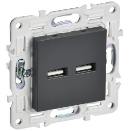 SKANDY Розетка USB A+A 3,1А SK-R15T титан IEK