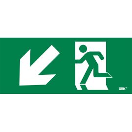 Этикетка самоклеящаяся 330х140мм "Фигура/стрелка вниз влево" IEK