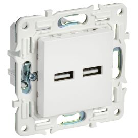 SKANDY Розетка USB A+A 3,1А SK-R15W арктический белый IEK