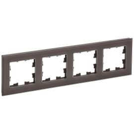 BRITE Рамка 4 -местная РУ-4-2-БрТБ стекло темная бронза IEK