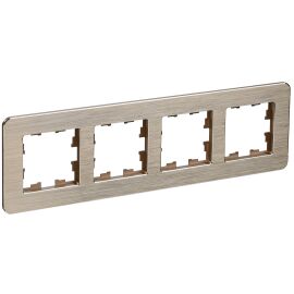 BRITE Рамка 4-местная РУ-4-1-Бр металл шампань RE AL IEK