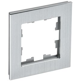 BRITE Рамка 1 -местная РУ-1-1-БрА металл алюминий IEK