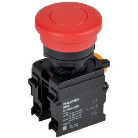 Кнопка "Грибок" без фиксации d=22мм 1NO+1NC красная MASTER IEK